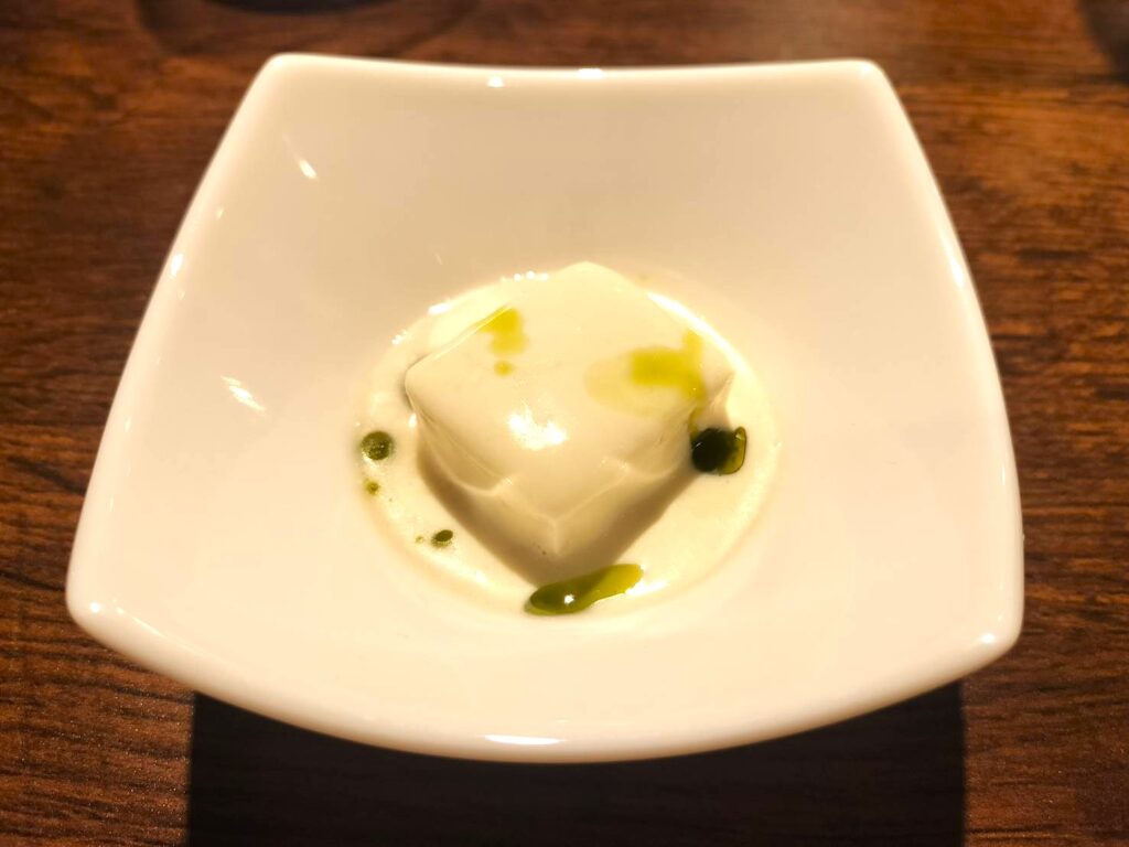 冷奴 菜の花とアンチョビのオイル